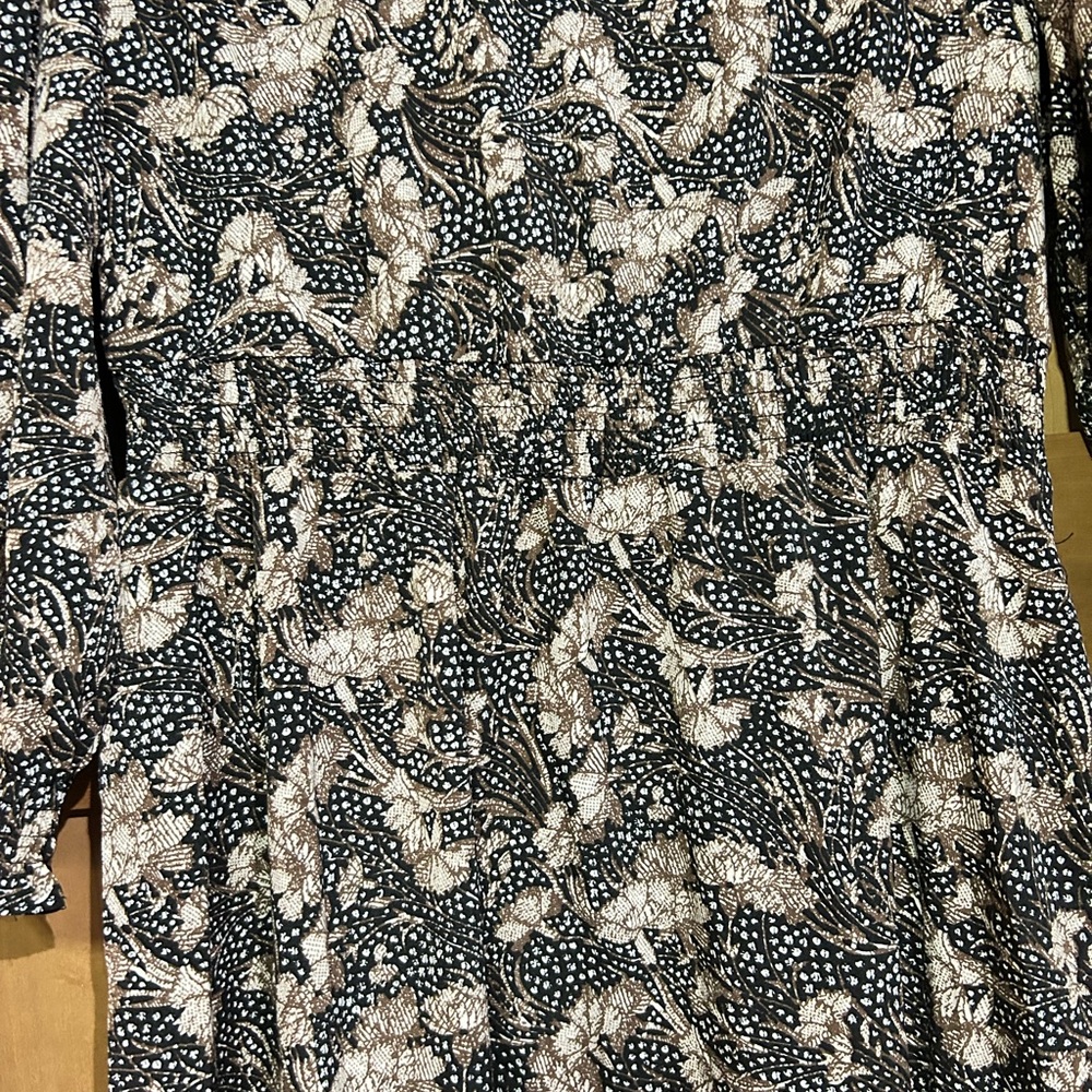 MELLODAY Black and Brown Patterned Dress - Picture 8 of 10